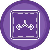 Shuffle Solid Purple Circle Icon vector