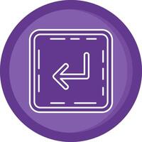 Turn Solid Purple Circle Icon vector