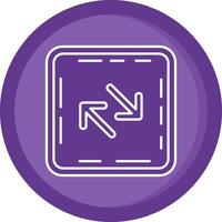 Swap Solid Purple Circle Icon vector