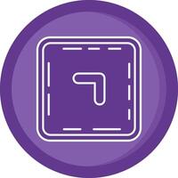 Chevron Solid Purple Circle Icon vector