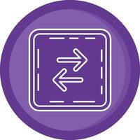 Swap Solid Purple Circle Icon vector