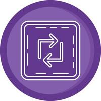 Loop Solid Purple Circle Icon vector