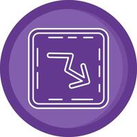 Trend Solid Purple Circle Icon vector