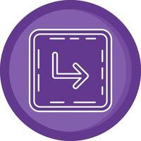 Turn Solid Purple Circle Icon vector