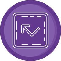 Bounce Solid Purple Circle Icon vector