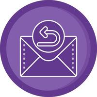 Left arrow Solid Purple Circle Icon vector