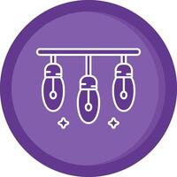 Lights Solid Purple Circle Icon vector