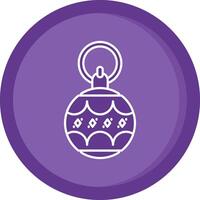 Bauble Solid Purple Circle Icon vector