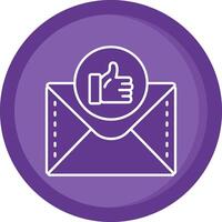 Like Solid Purple Circle Icon vector