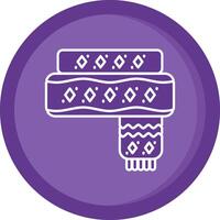 bufanda sólido púrpura circulo icono vector
