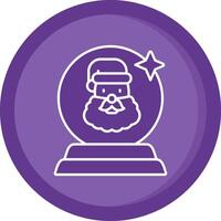 Jingle bell Solid Purple Circle Icon vector