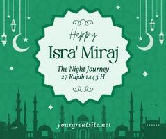 Isra' Miraj Greeting Facebook Post template