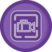 Video Solid Purple Circle Icon vector