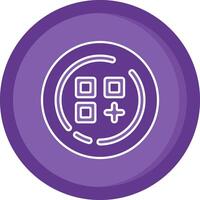 Menu Solid Purple Circle Icon vector