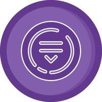 soltar sólido púrpura circulo icono vector