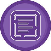 Left allignment Solid Purple Circle Icon vector