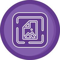 Jpg Solid Purple Circle Icon vector