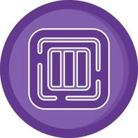 Column Solid Purple Circle Icon vector