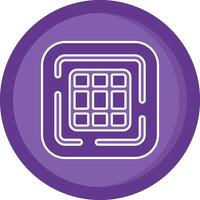 Grid lines Solid Purple Circle Icon vector