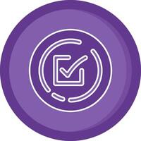 Check box Solid Purple Circle Icon vector