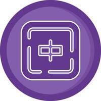 Align objects Solid Purple Circle Icon vector