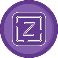 Letter z Solid Purple Circle Icon vector