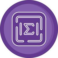 Summation Solid Purple Circle Icon vector