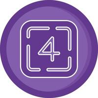 Four Solid Purple Circle Icon vector