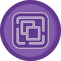 Drag and drop Solid Purple Circle Icon vector