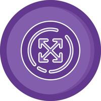 Move Solid Purple Circle Icon vector