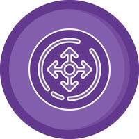 Move Solid Purple Circle Icon vector