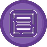 Text justify Solid Purple Circle Icon vector