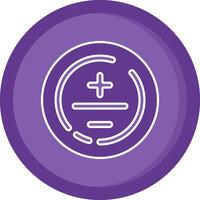 Mathematical symbol Solid Purple Circle Icon vector