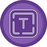 Letter t Solid Purple Circle Icon vector