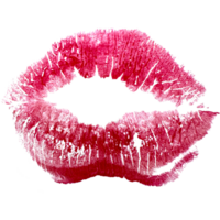 verschillend vormen van vrouw sexy rood lippen. sexy lippen verzinnen, kus mond. vrouw mond. afdrukken van lippen kus achtergrond. png