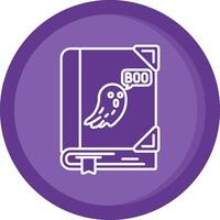 Spooky Solid Purple Circle Icon vector