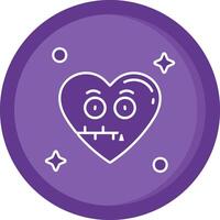 Zipped Solid Purple Circle Icon vector