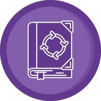 Recycled Solid Purple Circle Icon vector