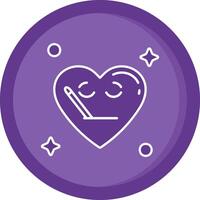 Sick Solid Purple Circle Icon vector