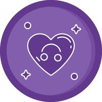 FALSE Solid Purple Circle Icon vector