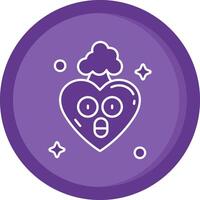 Exploding Solid Purple Circle Icon vector