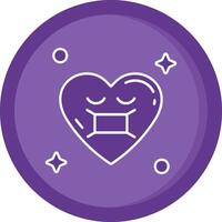 Face mask Solid Purple Circle Icon vector