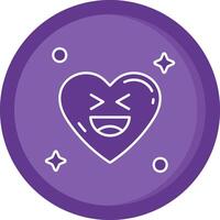 Laugh Solid Purple Circle Icon vector