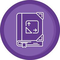 Trigonometry Solid Purple Circle Icon vector