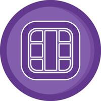 Layout Solid Purple Circle Icon vector