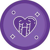 Cry Solid Purple Circle Icon vector