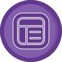 Layout Solid Purple Circle Icon vector