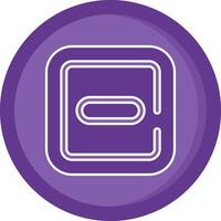 Minus Solid Purple Circle Icon vector