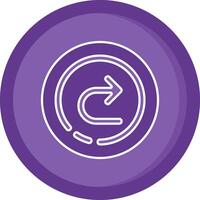 Forward Solid Purple Circle Icon vector