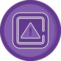 Alert Solid Purple Circle Icon vector